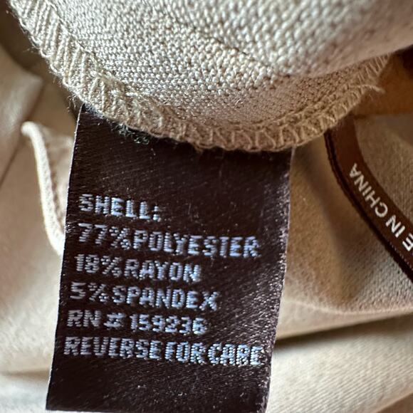 J McLaughlin Pants Womens 14 Tan Plus Straight Leg Trouser Elastic Waist Career - Picture 8 of 14